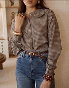 Maia Checkered Blouse - M/12