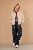 Ondine Quilted Bomber Jacket in Beige - S/M - 10-12 image