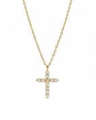 Naomi Diamante Cross Necklace in Gold image
