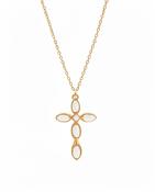 Eden Cross Necklace in Gold image