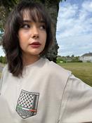 Keffiyeh &amp; The Irish Tricolour Embroidered T‑Shirt – Premium Heavyweight Organic Cotton, Boxy Oversized Fit (Unisex)