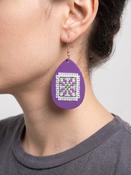 Wooden Cross-Stitch Earrings image