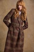 Clodagh Wool Coat - Tobacco Check