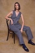 Colleen Tweed Waistcoat - Denim Herringbone