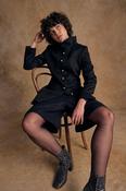 Lynn Wool Coat - Navy Melton image