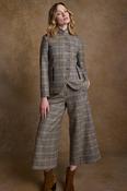 Enya Tweed Culottes - Saffron Cobalt Check