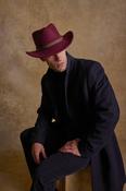 Boston Felt Hat - Burgundy image