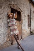 Pamela Tweed Coat - Autumn Check image