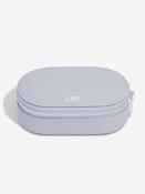 Stackers Lavender Oval Zipped Travel Jewellery Box