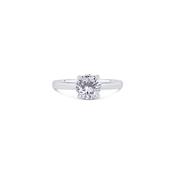 Platinum Brilliant Round Solitaire Talon Claw Diamond Ring, 1.00ct