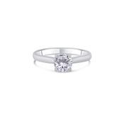 Platinum Brilliant Round Solitaire Diamond Ring, 0.70ct image