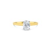 18ct Yellow Gold Solitaire Oval Diamond Ring, 0.70ct image