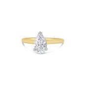 18ct Yellow Gold Pear Cut Solitaire Diamond Ring, 0.90ct image