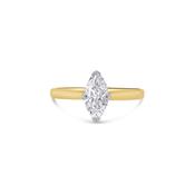 18ct Yellow Gold Solitaire Marquise Diamond Ring, 0.70ct image