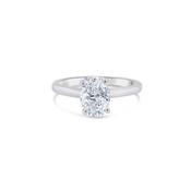 Platinum Oval Solitaire Diamond Ring, 1.20ct image