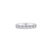 Platinum Brilliant Round Seven Stone Tension Set Eternity Ring, 0.50ct