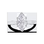 Laboratory Grown Diamond Marquise Solitaire Diamond Platinum Band, 1.28ct