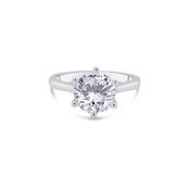 Laboratory Grown, Brilliant Round Solitaire Diamond, Platinum Band, 2.12ct