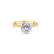 Laboratory Grown, Brilliant Round Solitaire Diamond,  18ct Yellow Gold Band, 1.50ct