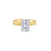 Laboratory Grown, Elongated Cushion Diamond Ring, 18ct Yellow Gold Band, 2.00ct
