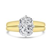 Laboratory Grown, Cushion Compass Set Diamond, 18ct Yellow Gold Band, 2.07ct