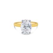 Laboratory Grown, Oval Solitaire Diamond, 18ct Yellow Gold Band, 2.50ct