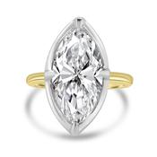 Laboratory Grown, Marquise Bezel Set Diamond, 18ct Yellow Gold Band, 5.05ct