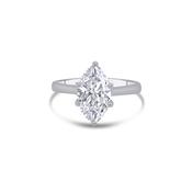 Laboratory Grown, Marquise Solitaire Diamond, Platinum Band, 2.00ct image