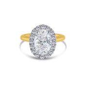Laboratory Grown, Oval Cluster Diamond, 18ct Yellow Gold Band, 2.50ct image