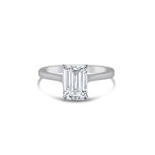 Laboratory Grown Diamond, Emerald Solatire, Platinum Band, 2.19ct image