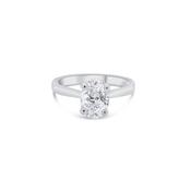 Laboratory Grown Diamond Oval Solitaire Diamond Ring, Platinum Band, 1.04ct