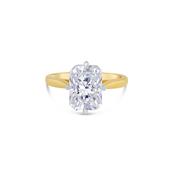 Laboratory Grown, Radiant Compass Set Diamond Ring, 18ct Yellow Gold, 3.01ct