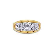 Laboratory Grown Diamond, Brilliant Round Three Stone, 18ct Yellow Gold, 1.86ct image