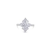 Laboratory Grown, Marquise &amp; Heart Three Stone, Platinum Diamond Ring, 2.52ct