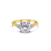 Laboratory Grown Diamond, Brilliant Round Three Stone, 18ct Yellow Gold Band, 2.26ct image