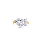 Laboratory Grown, Toi et Moi Radiant &amp; Pear Two Stone, 18ct Yellow Gold, 3.01ct