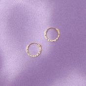 9ct Yellow Gold 10mm Diamond Cut Edge Hoop Earrings