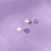 Sterling Silver 6mm Freshwater Pearl Stud Earrings
