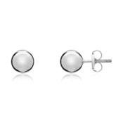 9ct White Gold Classic 6mm Ball Stud Earrings image