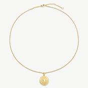 D.LOUISE Yellow Gold Plate Heart Talisman Necklace