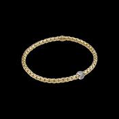 Chimento 18ct Yellow Gold Diamond Flexible Bracelet, 0.23ct image