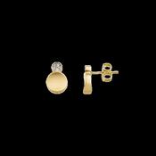 Chimento Armillas Glow 18ct Yellow Gold Diamond Contoured Stud Earrings, 0.06ct image