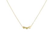 9ct Yellow Gold Triple Heart Necklace image