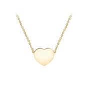 9ct Yellow Gold Polished Heart Pendant Necklace