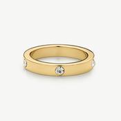 D.LOUISE Yellow Gold Plate Eternity Stacking Ring