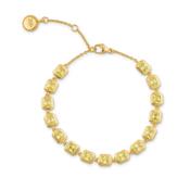 Sterling Silver Yellow Gold Plated Rectangular Stones Bracelet