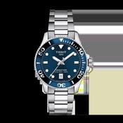 Tissot 36mm Silver Seastar 1000, Blue Diver Style, Bracelet Watch