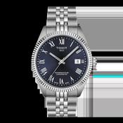Tissot 40mm Silver Automatic Ballade, Blue Fluted Dial &amp; Bezel, Gents Bracelet Watch