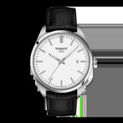 Tissot 40mm Silver Tone PR100, White &amp; Date Dial, Gents Strap Watch