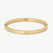 D.LOUISE Yellow Gold Plate Eternity Bangle Slim